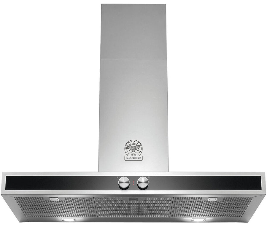 La Germania 90cm Futura Series canopy rangehood - stainless steel, black glass fascia, 1000m³/h - K9G9X