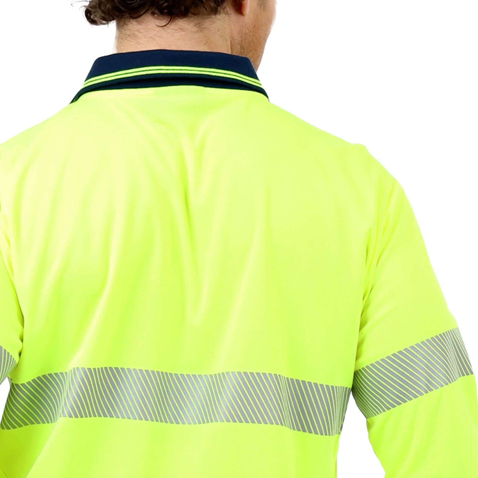 Citeco Yellow Hi Vis Long Sleeve Polo - Men's Reflective Polyester, X-Large