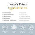 Porter's 2L Sundance Eggshell Washable Interior & Exterior Paint