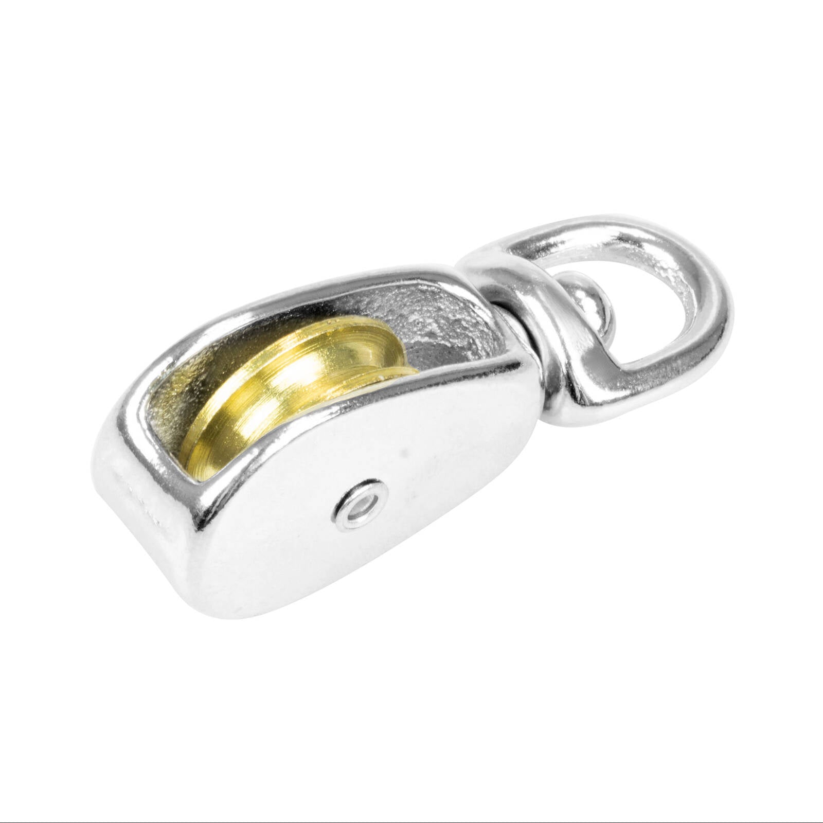 Pinnacle 25mm Nickel Plated Brass Pulley 160kg Swivel