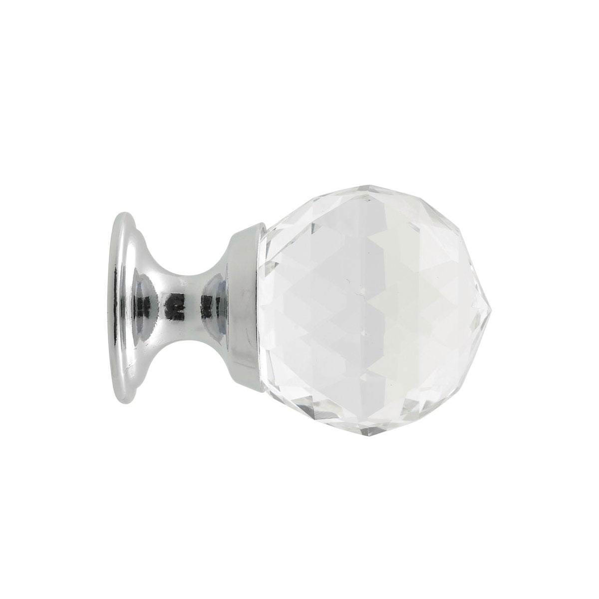 Prestige Glass Knob - 25mm - Chrome Plated - Contemporary Design - SuperSaverAU - view 2