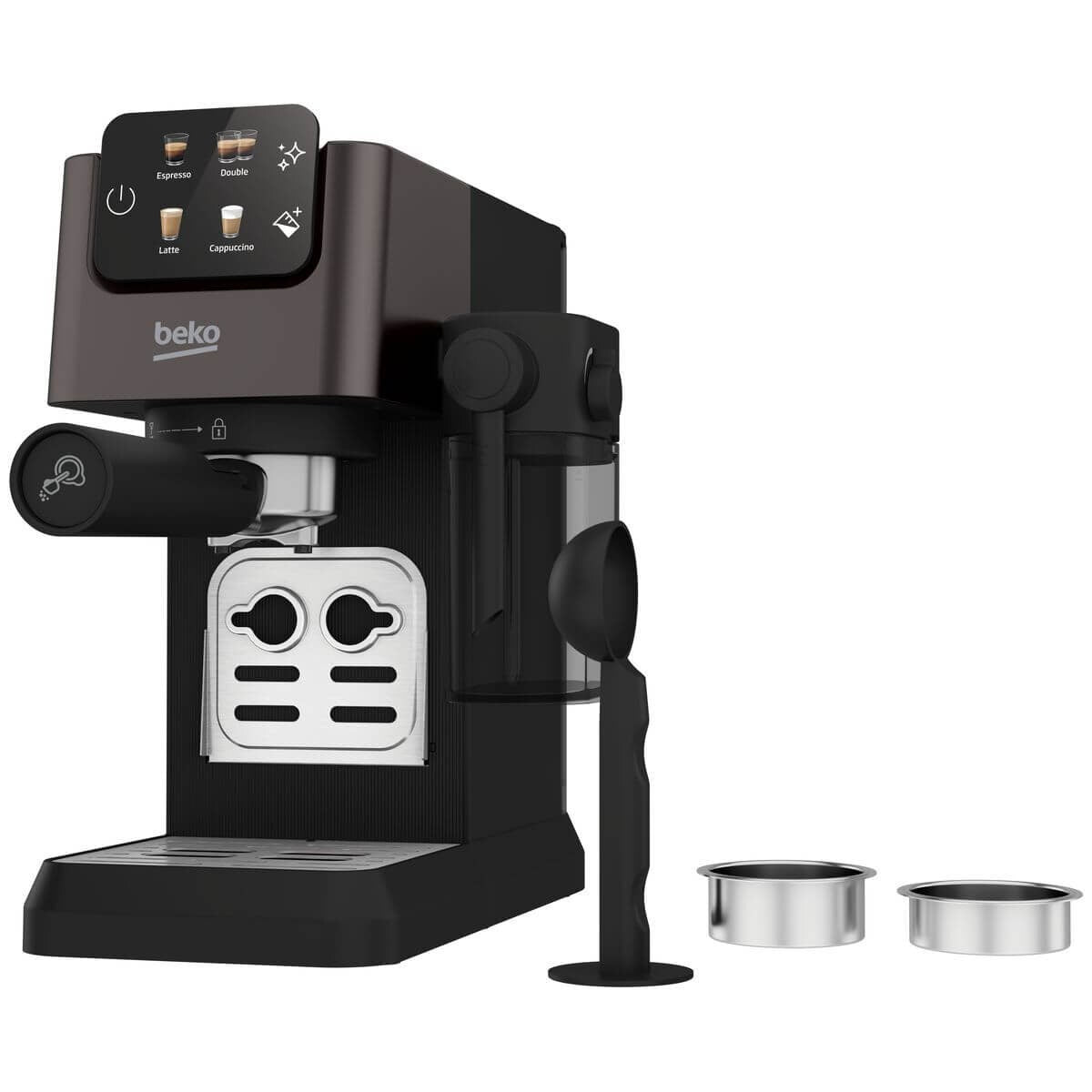 Beko CaffeExperto semi-automatic espresso machine - one-touch milk frother, cup warmer - CEP5464DX