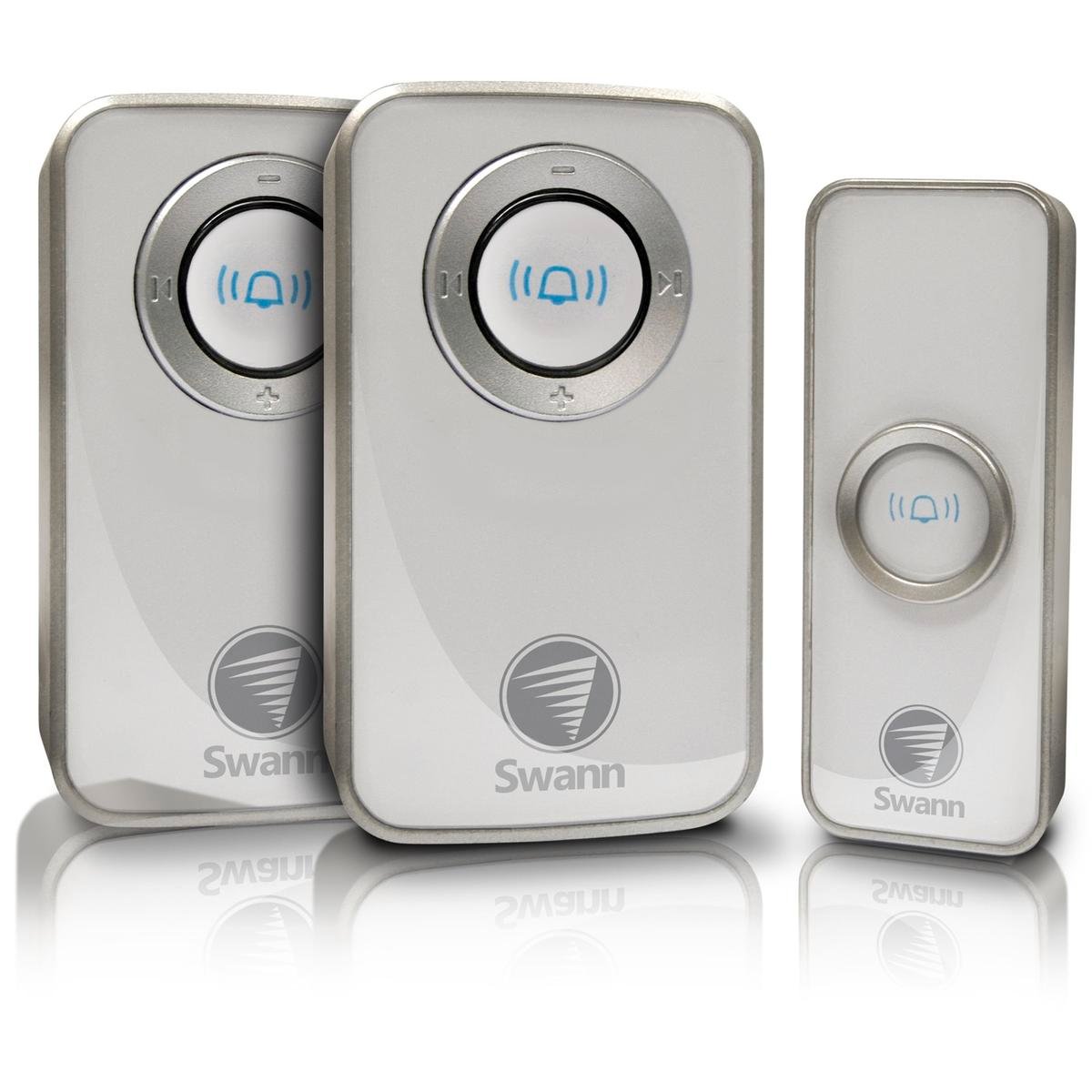 Swann Wireless Door Chime - 2 Receivers - Silver - Easy Install - 50m Range - SuperSaverAU - view 1