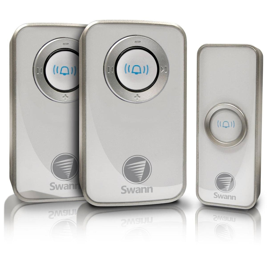 Swann Wireless Door Chime - 2 Receivers - Silver - Easy Install - 50m Range - SuperSaverAU - view 1