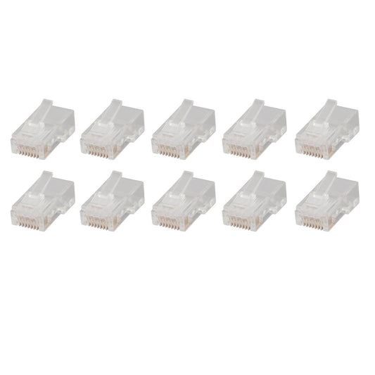 Antsig RJ45 Connectors - Cat5 Cable - 10 Pack - Polycarbonate - Durable