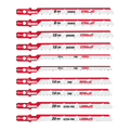 Kango 10 Piece Wood Jigsaw Blade Set - 102mm x 13mm x 124mm - Precision Cutting - SuperSaverAU - view 2