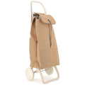 Rolser IMax Yute 2 wheel foldable trolley - Natural textured finish - Made in Spain - R-IMX537-1066