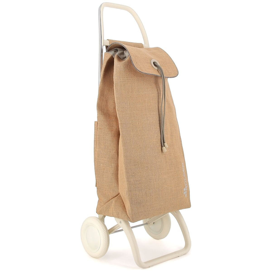 Rolser IMax Yute 2 wheel foldable trolley - Natural textured finish - Made in Spain - R-IMX537-1066