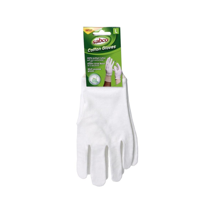 Sabco Cotton Gloves - Large - 100% Cotton - Machine Washable - SuperSaverAU - view 1