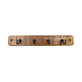 Adoored 4 Hook Rustic Board Key Rack - 245mm x 40mm x 10mm - Black - SuperSaverAU - view 2