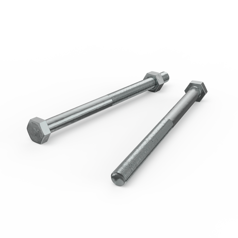 Zenith Zinc Plated Hex Head Bolts and Nuts - M10 x 150mm - 4.6 Grade Steel - SuperSaverAU - view 1