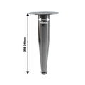 Adoored Tapered Metal Leg Furniture - 230mm - Brushed Nickel - Durable Support - SuperSaverAU - view 2