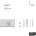 Mode Perma White Board - Key Rack - 240mm MDF - Durable Design - SuperSaverAU - view 2