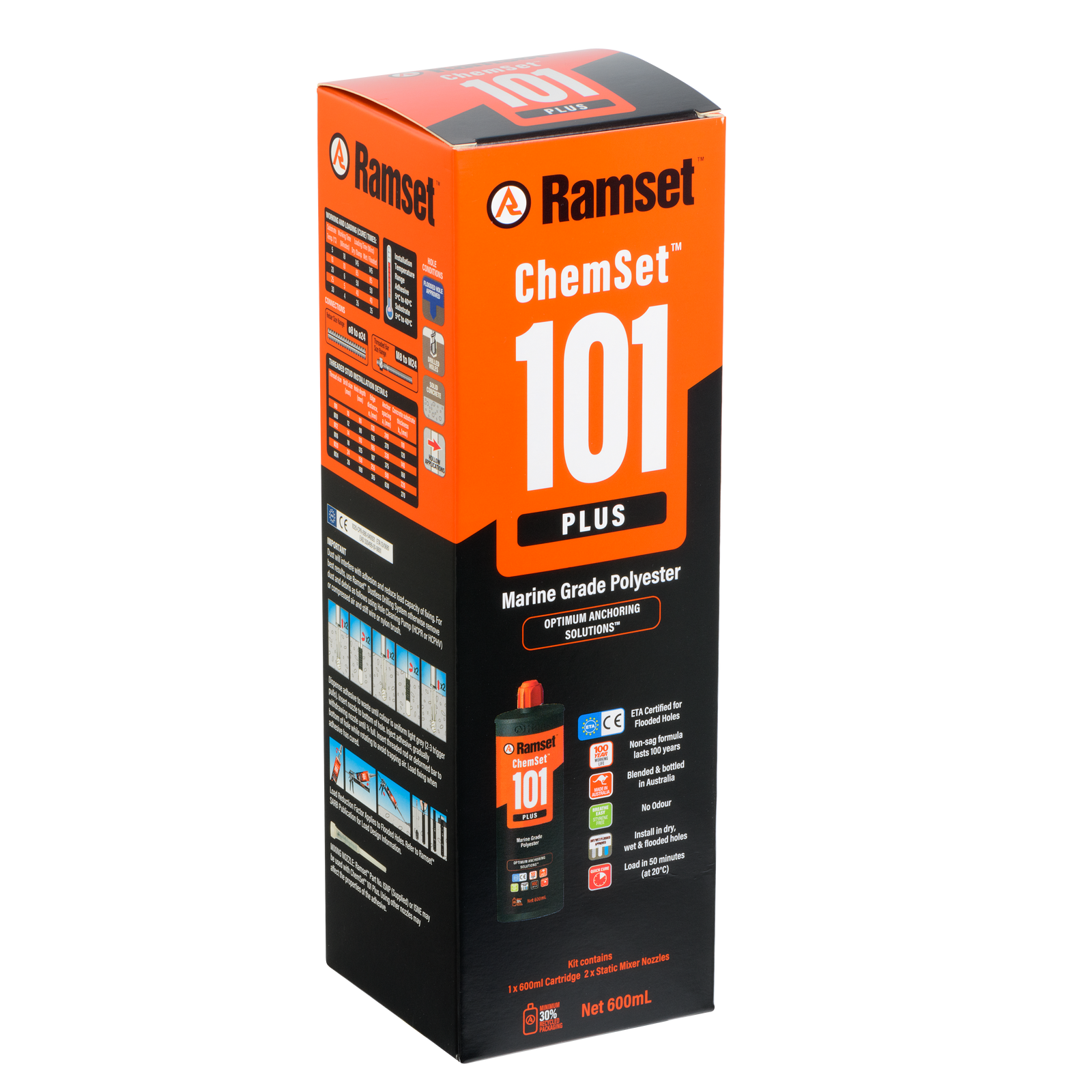 Ramset ChemSet 101 Plus 600ml Polyester Chemical Anchoring Adhesive