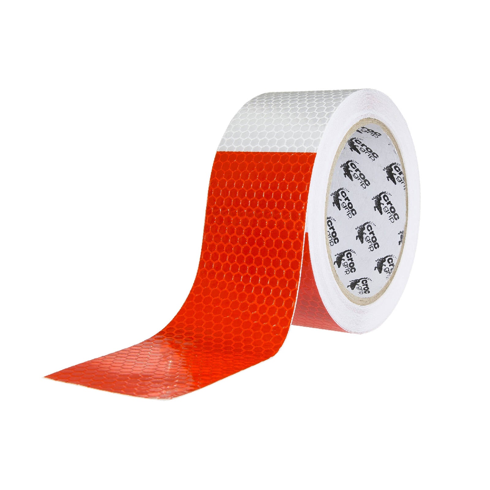 Croc Grip 10m x 50mm White and Red Reflective Safety Tape