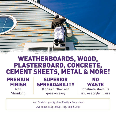 Earl's MulTfill Ready to Use Filler 1kg White Water-Based Interior Exterior