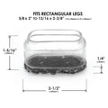Slipstick 21 x 58mm Clear Rectangle Sleeve Outdoor Berber Floor Protector 8 Pack