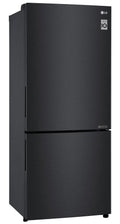 LG 420L Bottom Mount Fridge - Matte Black Doors, Door Cooling, Frost Free - GB-455MBL
