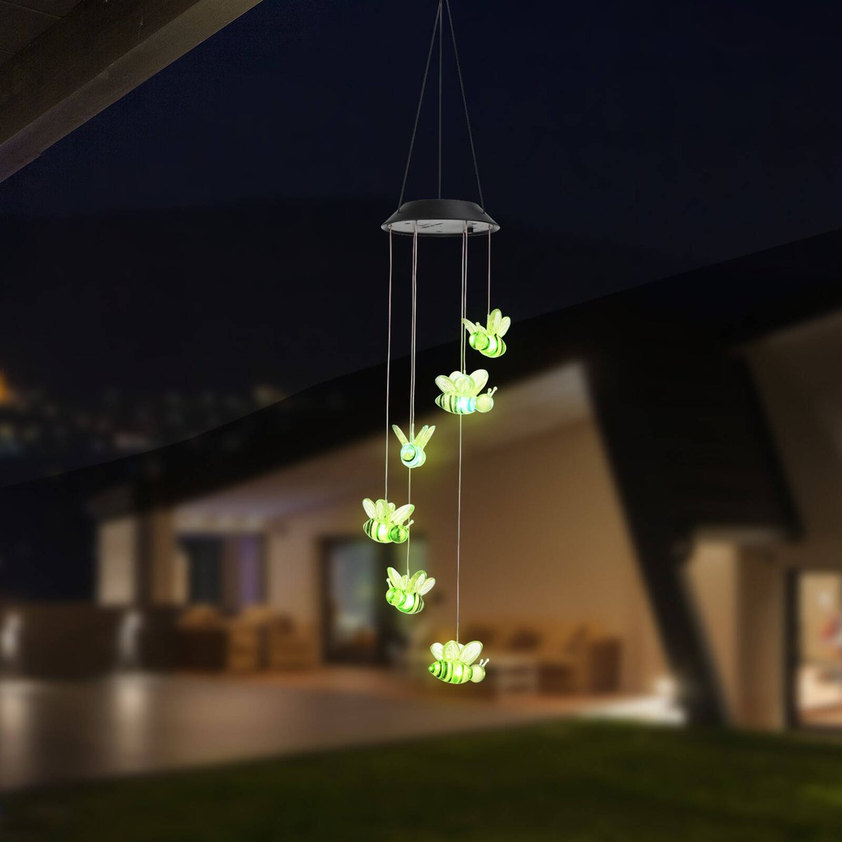 Click Solar Bee Windchime - 6 RGB LED - 125mm x 700mm - Weather Resistant - SuperSaverAU - view 4