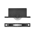 Rolltrak Black Adjustable Plastic Carriage and Acetal Roller - Security Screen Door