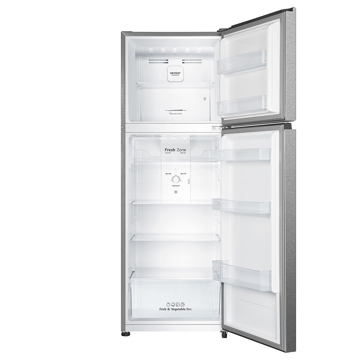 Hisense 326L Top Mount Fridge - Silver - Total No Frost - Fresh Zone - Reversible Door - HRTF325S