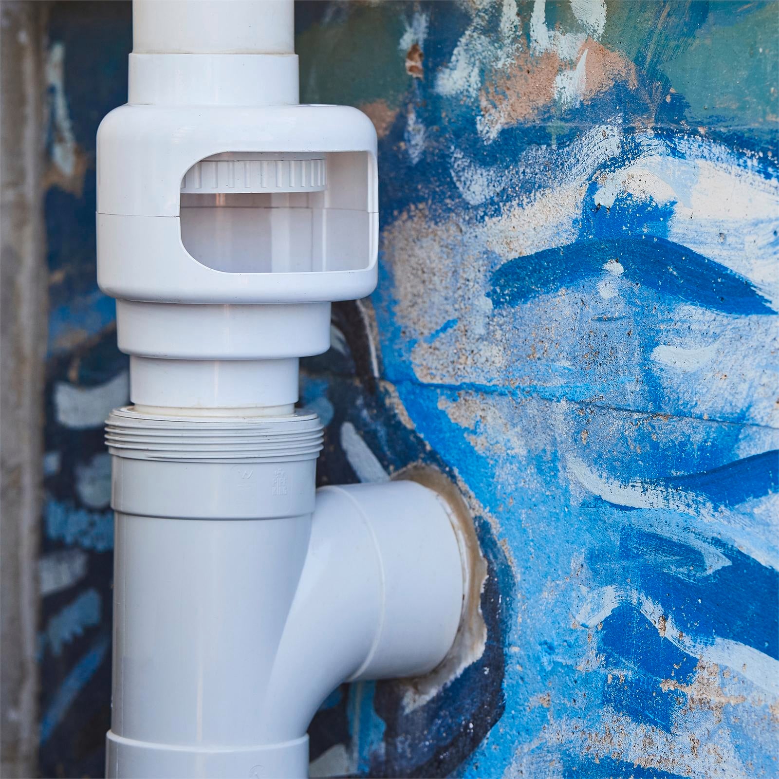 Rain Harvesting Air Gap 90mm - White UPVC Tank Backflow Protection