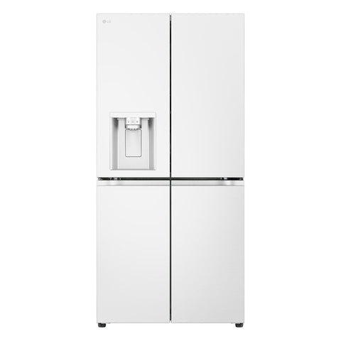 LG 506L French Door Fridge - Plumbed Ice and Water, Matte White, 4.5 Star Energy - GF-L500MWH