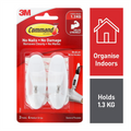 Command Medium Wire Hooks - 30mm x 75mm - Plastic - Damage-Free - 2 Pack - SuperSaverAU - view 2