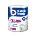 British Paints 1L Ultra White Flat Interior Ceiling Paint