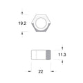 Zenith Hot Dip Galvanised Hex Nuts M12 50 Pack 4.6 Grade Steel Durable - SuperSaverAU - view 4