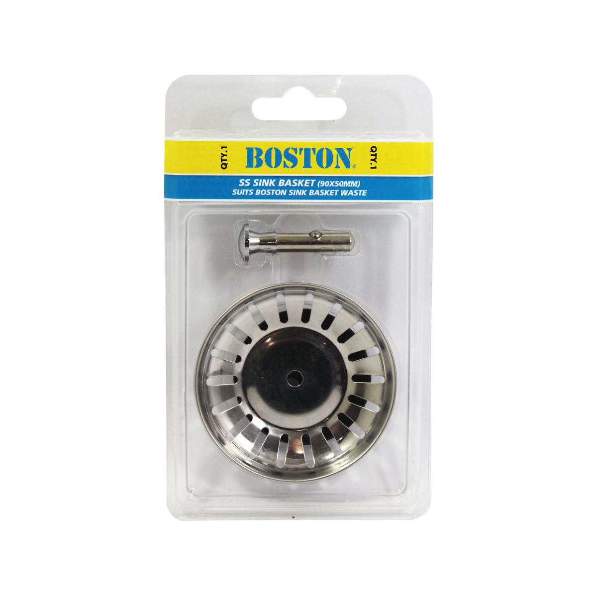 Fix a Sink Stainless Steel Sink Strainer - 90 x 50mm - Silver - SuperSaverAU - view 2