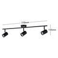 Verve Design Gabriella Black 3 Head Adjustable GU10 Spotlight - Hardwired Indoor (SL2210BLK)