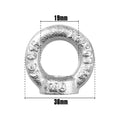 Pinnacle M8 35 x 37 x 8mm Zinc Plated Steel Eye Nut, 14kg Load
