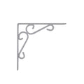 Carinya 300 x 300mm White Powder Coated Steel Scroll Stayed Bracket 200kg