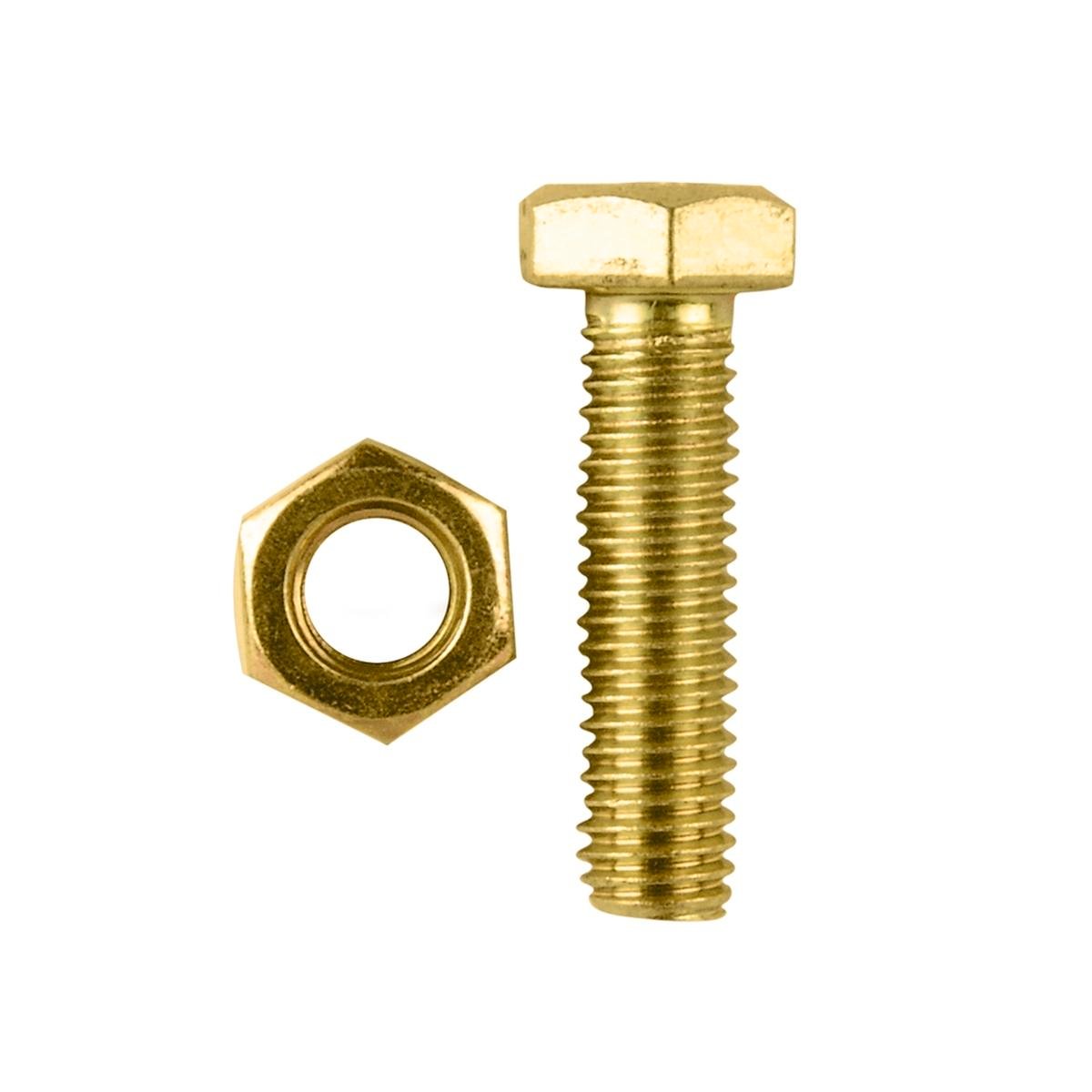Pinnacle Hex Bolt and Nut - M8 x 30mm - Hi Tensile - Yellow Zinc - 4 Pack - SuperSaverAU - view 1