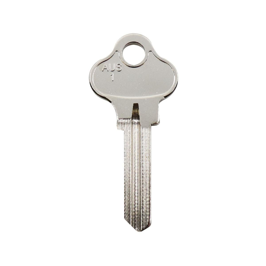 Ehi aus1 Silver Blank Key - Nickel Plated Brass - Compatible with House, Padlock, Locker Keys - SuperSaverAU - view 1