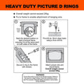 Everhang Picture Hanging D Ring - 25kg - Brass Plated - Heavy Duty - 4 Pack - SuperSaverAU - view 3