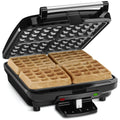 Cuisinart 4-Slice Belgian Waffle Maker - Black - Non-Stick Plates - Five Browning Settings - WAF-150XA