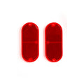 Sandleford Red Oval Reflector - 2 Pack Weather Resistant