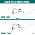 Carinya 350 x 300mm White Light Stayed Bracket, Powder Coated Steel, Multi-Orientation