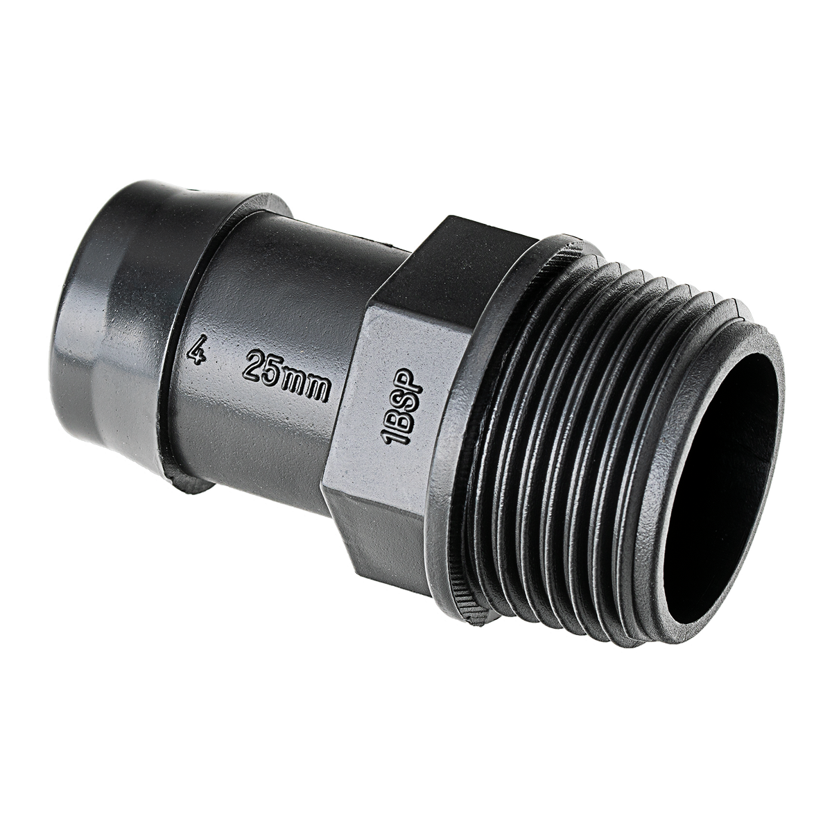 K Rain Male Director 25mm Bsp Thread 5 Pack - Black - Irrigation Connector - SuperSaverAU - view 1