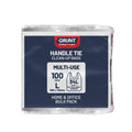 Grunt 34L White Kitchen Tie Top Rubbish Bags 100 Pack