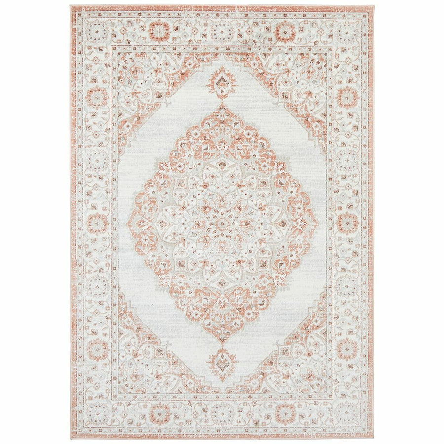 Rug Culture Emotion Power Loomed Extra Large Rug 400x300 - Peach Polyester, Persian Style - EMO77PEACH400X300