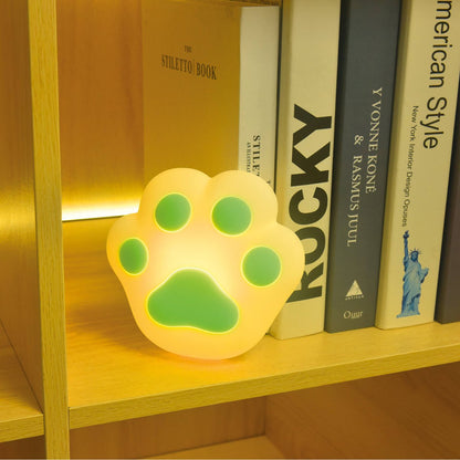 Arlec Rechargeable Cat Paw Nightlight - Mint Green - 135mm x 143mm - Adjustable Brightness