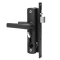 Rolltrak Black Non-Keyed Hinged Screen Door Lock, Alloy, Powder Coated Finish