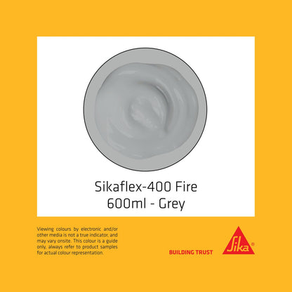 Sikaflex 400 Fire Polyurethane Sealant 600ml Grey - 4 Hours Fire Resistance