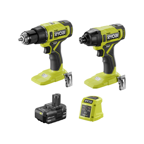 Ryobi 18V ONE+ Hammer Drill and Impact Driver Kit - 4.0Ah Battery - 180mm x 266mm x 290mm - SuperSaverAU - view 1
