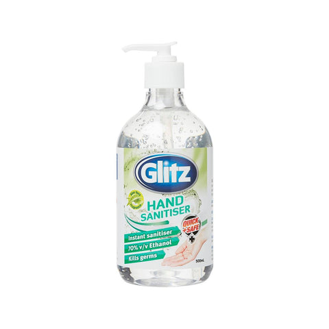Glitz Waterless Hand Sanitiser 500ml - Clear - Citrus Fragrance - SuperSaverAU - view 1