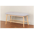 L.T. Williams Bamboo shoe bench - 100kg load capacity, padded seat, ventilated shelf - 9901