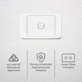 Deta Double Pole Single Switch - 75mm x 40mm - White - Polycarbonate - 10A - SuperSaverAU - view 2